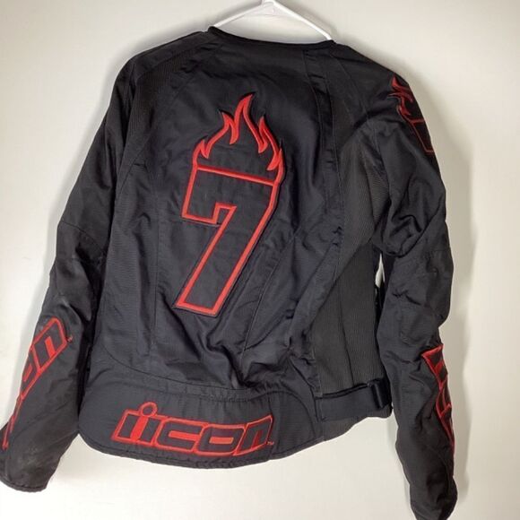 Icon Stage 2‎ Merc Motorcycle Jacket Black Size Large - Picture 6 of 11